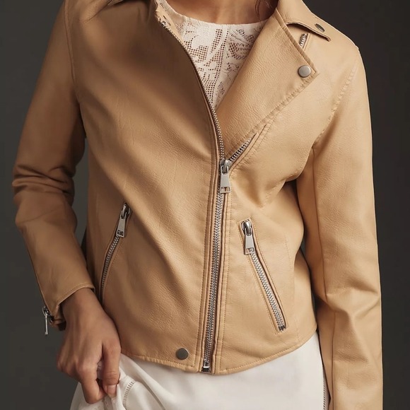Anthropologie The Saige Faux-Leather Moto Jacket- Sz S NWT‎ - Picture 9 of 12